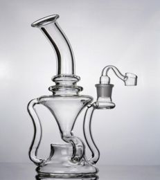 Brand new Shisha Glass bongs with tornado and cyclone recycler perc glass water pipes 18 mm joint2894395