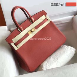 Designer Tote Lady Classic Bag Calf Bags High 2023 End Quality Togo Real Genuine Leather Lychee Thread Top Layer Handbag Lock Women's JCUR