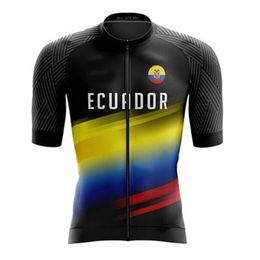 2022 NEW Bright Ecuador Top Quality Short Sleeve Cycling Jersey Pro Team Road Mtb Clothes279v