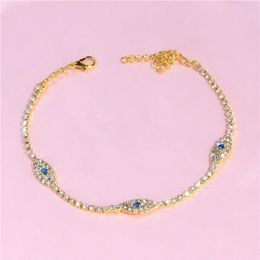 European and American Fashion Trend Golden Colour Anklet Demon Eyes Simple Personality Geometric Sexy Retro Gift319B