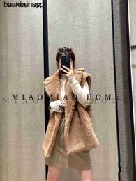 Luxury Coat Alpaca Coat Maxmaras Wool Same Material MaxMara/MaxMara Kam Shoulder Vest Women's Mid length VestSDAO