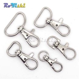 100pcs lot Matel Snap Hooks Rotary Swivel For Backpack Nickel Plated Lobster Clasps257k