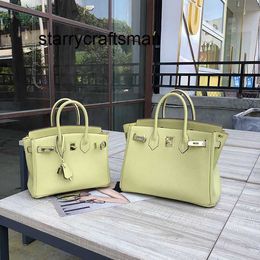 Totes Genuine Leather Bags style yellow leather Cow leather handbag Women's Lychee pattern fashionable one shoulder messenger