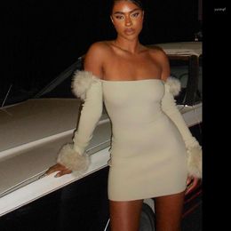 Casual Dresses Waistband Long Sleeved Hip Wrap Skirt Waist-Controlled Sleeves Bodycon Dress