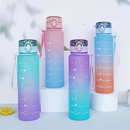 Water Bottles 1000ML Sports Bottle Large Capacity Gradient Cup Drinkware Outdoor Travel Gym Fitness Jugs Portable Drinking 231205