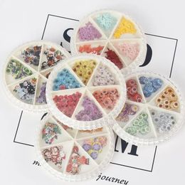 Stickers Decals Glitter Sticker Mixed Plastic JIN PAI 5 Colours 3D Beauty Nail Art Wood Pulp Merry Christmas Snow Flash Decoration 231204