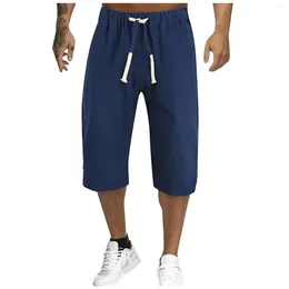 Men's Shorts Summer Casual Solid Colour Outdoors Sports Pants Daily Work Trousers Beach Baggy Cropped