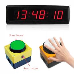 Desk Table Clocks Big Electronic Led Countdown Timer Stopwatch Clock With Line Switch Button Reset To Zero Remote Speech Contest Game Gym Timer 231205