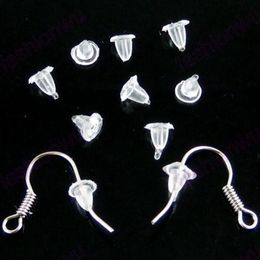 Sell 2000Pcs lots Useful white Transparent Plastic Earrings Back Stopper 4mm DIY Earrings Accessories335e