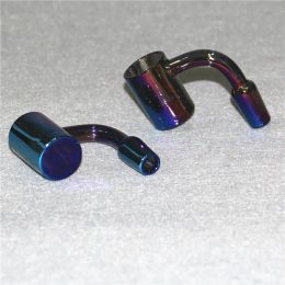 Hookahs Electroplate XL 25mm Flat Top Quartz Banger 14mm Male 45 90 degree quartz nails for Glass Bongs Dab Rigs Ash Catchers ZZ