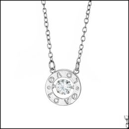 Pendant Necklaces Pretty Necklace Clear Cubic Zircon Pendants Colar Collier Imitation Drop Delivery Jewellery Dhbnb