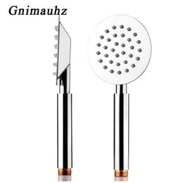 Bathroom Shower Heads Stainless Steel Hand Polished Hose Mounting Bracket Square Circular Electroplating shower head 231205