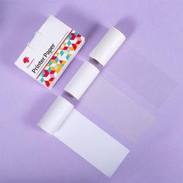3 Rolls Mixed Transparent Semi-transparent Regular Sticker Thermal Paper For Phomemo M02 Series Printer275y