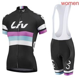 2018 LIV team Summer Women Cycling Jersey Ropa Ciclismo Breathable Bike Clothing Quick-Dry Bicycle Sportwear Bike Bib Pants GEL Pa232Y