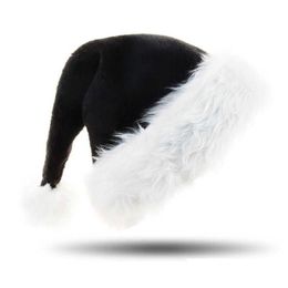 Party Hats Party Hats Black Plush Christmas Uni Xmas For Adts Kids Comfortable Santa Claus Cosplay Supplies Decor Gift L221012 Drop De Dhsy8