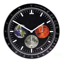 O Wanduhr Speedmaster Clocks Büro Schlafzimmer Wohnzimmer hochwertige leise leuchtende grüne Wassergeist-WandwanduhrUhren