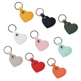 Wholesale Leather Keychain DIY Heart Keychain Pendant Car Key Ring Girl's Bag Decoration Gift Key Chains