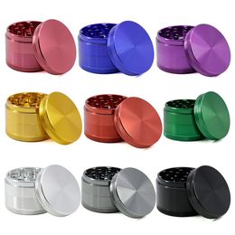 Herb And Spices 4 Piece Grinder Tobacco Grinders herbal Mutil Colourful Aluminium Alloy Factory Direct ZZ