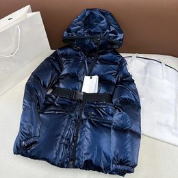Women's Down Parkas Drawstring waist stand collar down jacket White goose warm 2023 fall and winter high quality women's top 231205