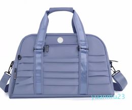 Lu Duffel Bag Yoga Handbag Gym Fitness Wrinkle Travel Outdoor Sports lululy lemenly Bags Shoulder Bags 6 color Large Cap