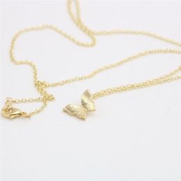 Fashion butterfly Pendant fun animal shapes Gold silver plated Necklace for women gift Whole255J