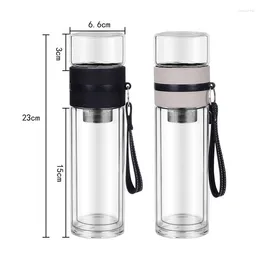 Mugs Borosilicate Glass Bottle Tea Infuser Travel Mug With Strainer For Loose Leaf Outdoor Accessories