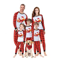 Family Matching Outfits Christmas Family Matching Pajamas Set Xmas Adult Kid Family Matching Clothes TopPants Famaly Sleepwear Baby Romper 231206