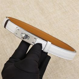 Lady designer belt narrow luxury belts for women designer classical soft leather width 1.8cm wide lock catch dress waist ceinture luxe trendy hg029