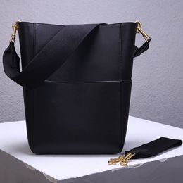 7A quality cowhide bucket bag designer leather shoulder bags Women crossbody tote high quality Luxurys handbags black shopping bag