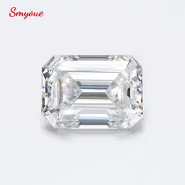 Loose Gemstones Smyoue Emerald Cut Moissanite Stone Beads For Jewellery Making D Colour Vvs1 6a White GRA Lab Grown Diamond