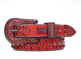 Fashion Belts for Women Men Designer Belts Simon Rhinestone Belt With Skull Bling Rhinestones8650205