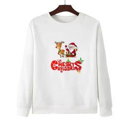 Men's Hoodies Sweatshirts CLOOCL Christmas Sweatshirts Cartoon Funny Santa Elk Chest Printed Shirts Men Tops Women Sportswear Polyester Streetwear S-7XL 231205