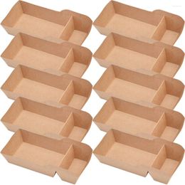 Disposable Dinnerware 50 Pcs Kraft Paper Snack Box Party Candy Container Bowl Containers Holder Cup