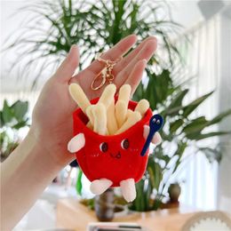 Nuovo Cartoon Burger 8-10 cm Carino Peluche Portachiavi Ciondolo Borsa Hot Dog Coscia di Pollo Auto Portachiavi Patatine Fritte Regalo Del Partito gioielli