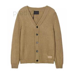 Women's Sweaters Designer Autumn Brown Knitted Cardigan Long sleeved Women's Casual Loose V-neck Knitted Coat 507W