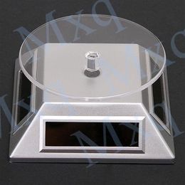 Jewelry Dispaly platform Exhibition Stand Solar Auto Rotating Display Stand Rotary Turn Table Plate For mobile MP4 Watch jewelry V223J