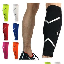 Elbow Knee Pads New Antiskid Sports Compression Leg Sleeve Basketball Football Calf Support Running Shin Guard Cycling Warmers Uv Prot Dh9Oj