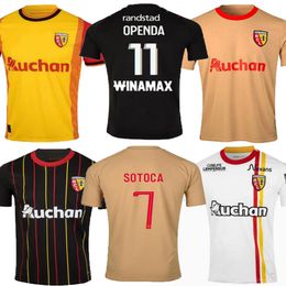 23 24 Rc Lens Soccer Jerseys Maillot Home Yellow Saint-barbe Special Openda Ganago Sotoca Football Shirt 23/24 man Notre Sang Estor