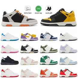 aaa+Top Quality Out of office Sneakers Casual Designer shoes off Leather Black White Panda Pink Light Grey ooo for walking Women mens Low Tops Platform dhgate Sneakers
