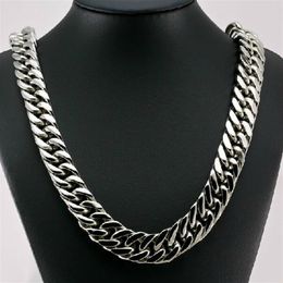 New Style Cool Men Jewelry 15mm 24'' Huge Large Stainless Steel Heavy Chunky Curb Link Necklace Chain for xmas holiday305S