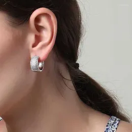 Hoop Earrings Cubic Zirconia For Women Trendy Bling Temperament Female Luxury Bridal Wedding Jewellery Accessories Gifts