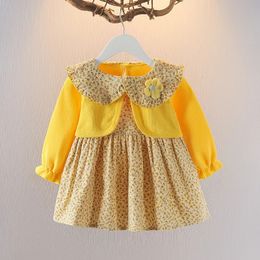 Girl's Dresses Cute and adorable baby dress floral bear dress spring and autumn 1 2-3 year old children's clothing Tutu dress 2312306
