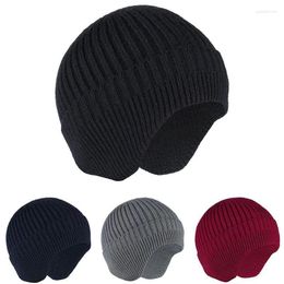 Bandanas Winter Hat Men Women Ear Protection Beanie Cap Plus Thickened Outdoor Cycling Hiking Warm Windproof Knitted Bonnet