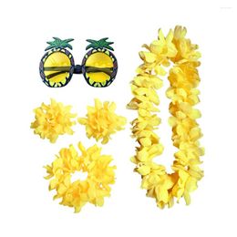 Bandanas Hawaii Garland Bracelet Funny Eyeglasses Headdress Party Hawaiian Necklaces