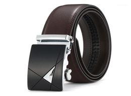 Belts LannyQveen Mens Automatic Buckle Belt PU Leather Ratchet For Men Whole 110170CM Big Size3641984