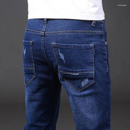 Men's Jeans Autumn And Winter Slim Fit Elastic Straight Leg Classic Fashion Casual Comfortable Business Brand