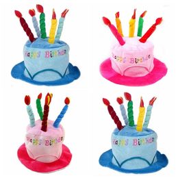 Party Hats Birthday Cake Hat Birthday Candle Hat Adult Happy Birthday Party Decor Kids Hat Birth Gift Decor 231206
