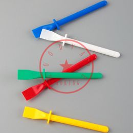Colourful Plastic Smoking Waterpipe Nails Straw Shovel Scoop Herb Tobacco Oil Rigs Dabber Spoon Bubbler Bongs Tips Snuff Snorter Sniffer Dispenser Holder