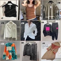 Mais vendido marca de moda flor logotipo blusa feminina camiseta regata sem mangas t camisa vestidos nádegas suéteres