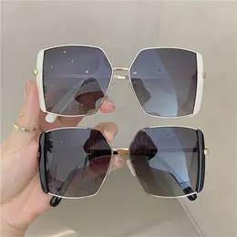 Sunglasses 2023 Fashion Vintage Women Brand Designer Retro Blackout Sun Glasses Female Ins Colourful Luxury Eyewear